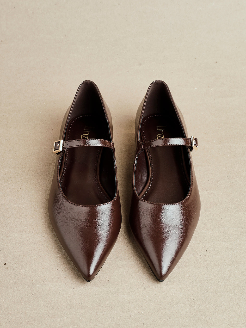 Chaussures Madison Style Mary Jane - Cuir Marron, Talons Plats, Taille 7 US