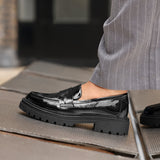 Lesson Black Patent Chunky Loafers