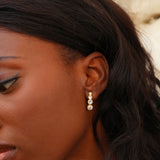 Dazzle Gold Crystal Drop Earrings