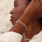 Wedlock Silver Crystal Tennis Bracelet