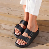 Sirocco Black Platform Slider Sandals