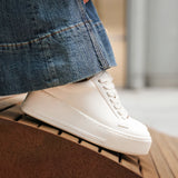 Twyla White Faux Leather Trainers