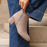 Manor Mocha Faux Suede Heeled Ankle Boots
