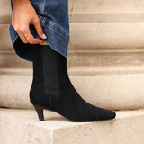 Ritual Black Kitten Heel Chelsea Boots