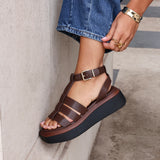 Vault Brown Gladiator Flatform Sandals