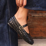 Daily Black Faux Leather Mary Jane Pumps