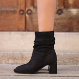 Maven Black Block Heeled Ankle Boots