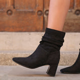 Maven Black Block Heeled Ankle Boots