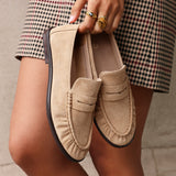 Belmont Beige Suede Leather Loafers