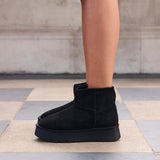 Cammie Black Platform Ankle Boots