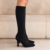 Gabrielle Black Long Heeled Boots
