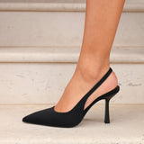 Dash Black Scuba Court Heels