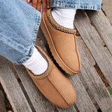 Tammy Chestnut Faux Suede Slippers