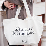 Linzi Beige Canvas Tote Bag