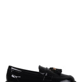 Naomi Wide Fit Black Patent Loafers
