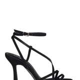 Havana Black Faux Suede Strappy Heels