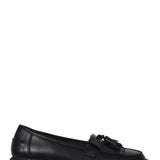 Kamille Black Faux Leather Loafers