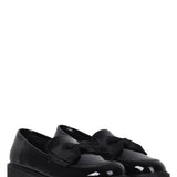 Nadia Black Faux Patent Loafers