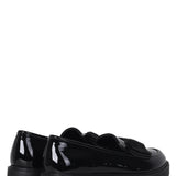 Nadia Black Faux Patent Loafers