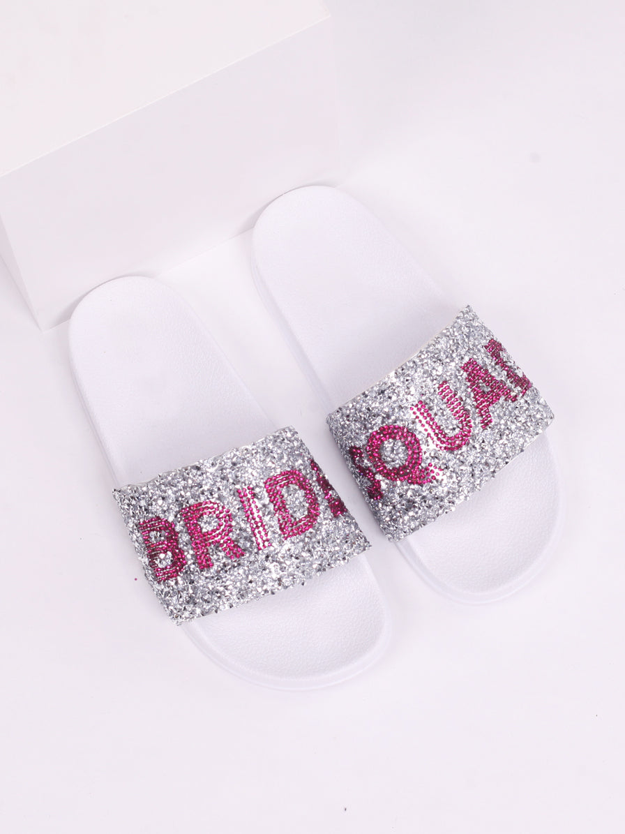 Joyous Bride Squad Diamante Sliders