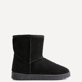 Addy Black Faux Fur Ankle Boots