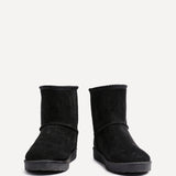 Addy Black Faux Fur Ankle Boots