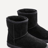 Addy Black Faux Fur Ankle Boots