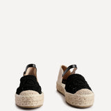 Adelina Black Woven Espadrille Sandals