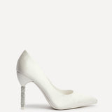 Adore Bridal Ivory Satin Court Heels