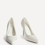 Adore Bridal Ivory Satin Court Heels