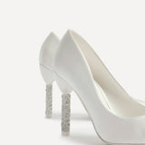 Adore Bridal Ivory Satin Court Heels