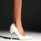 Adore Bridal Ivory Satin Court Heels