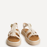 Adventure Beige Gladiator Flat Sandals