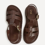 Adventure Brown Gladiator Flat Sandals