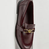 Affluent Burgundy Faux Leather Loafers