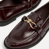 Affluent Burgundy Faux Leather Loafers
