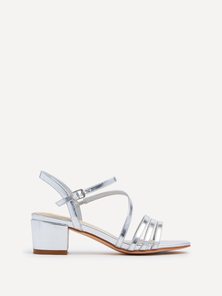 Afia Faux Leather Strappy Heeled Sandals