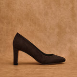 Agenda Brown Faux Suede Court Heels
