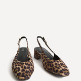 Aire Leopard Print Slingback Court Heels