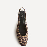 Aire Leopard Print Slingback Court Heels