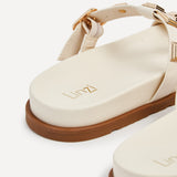 Alert Ivory Studded Slip On Sandals