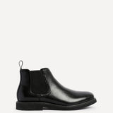 Alessandro Mens Black Faux Leather Chelsea Boots
