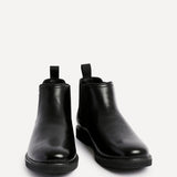 Alessandro Mens Black Faux Leather Chelsea Boots