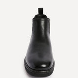 Alessandro Mens Black Faux Leather Chelsea Boots
