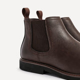 Alessandro Mens Brown Faux Leather Chelsea Boots