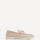 Alette Beige Faux Suede Slip On Loafers