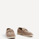 Alette Mocha Faux Suede Slip On Loafers