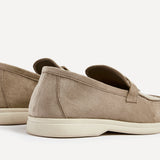 Alette Mocha Faux Suede Slip On Loafers