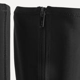 Alexia Black Lycra Stretch High Leg Boots
