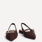 Align Brown Faux Suede Ballet Flats